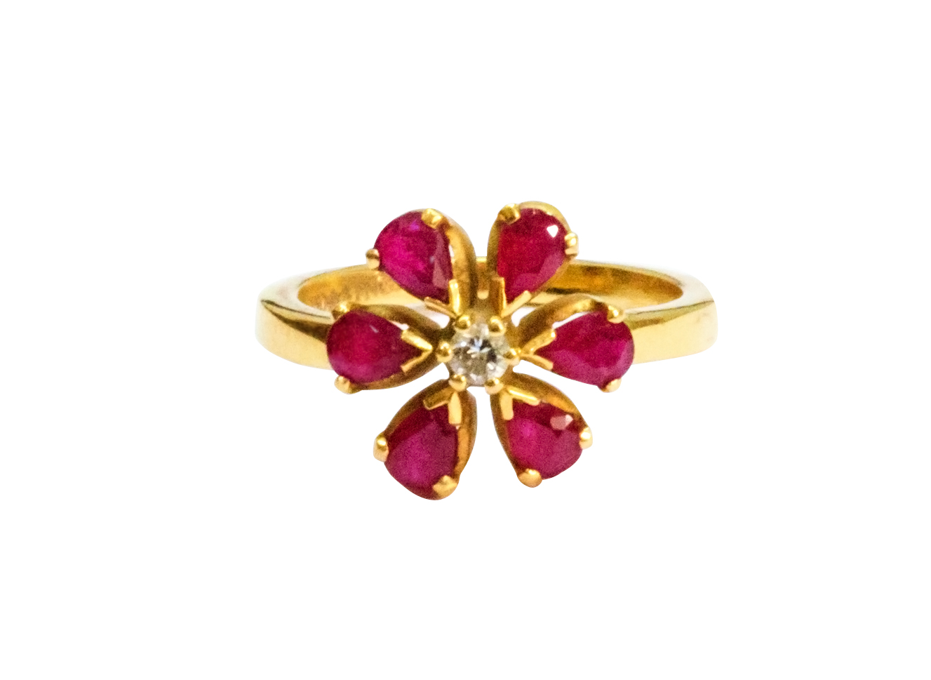Ruby Diamond Ring | Ruby and Diamond Engagement Ring Designs- Dishis Jewels