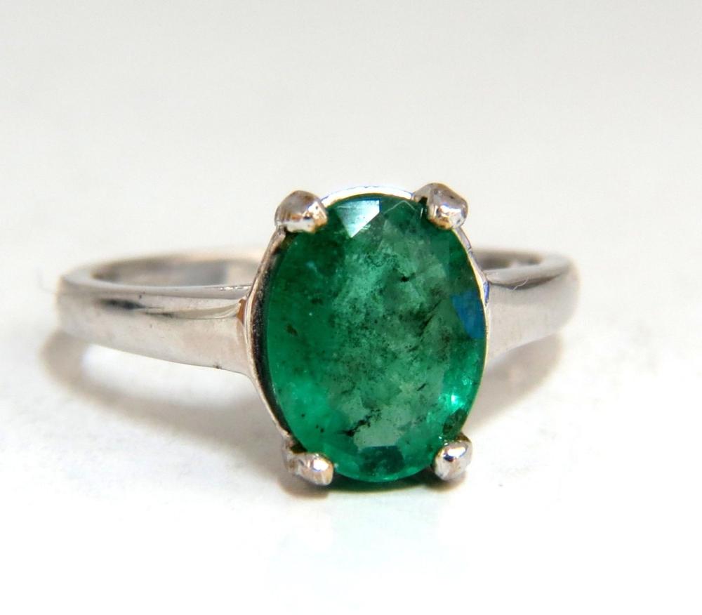 Sterling Silver Emerald Heart Shape Cut Ring