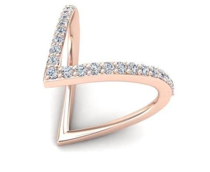 V Shaped Diamond Ring | Barkev's
