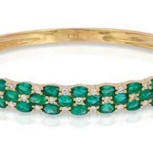 Emerald Diamond Bangle