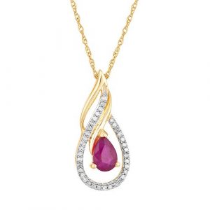 Ruby Diamond Pendant