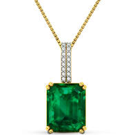 Emerald Diamond Pendant