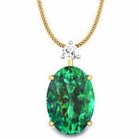 Emerald Diamond Pendant