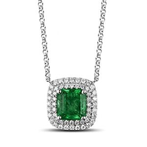 Emerald Diamond Pendant