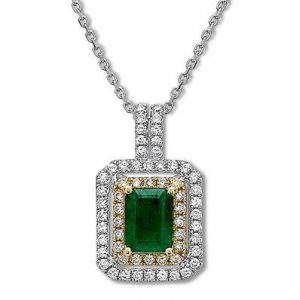 Emerald Diamond Pendant