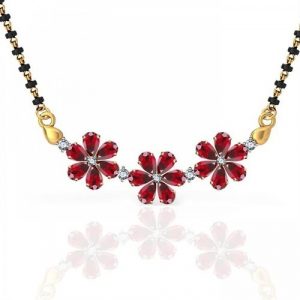 Ruby with Diamond Mangalsutra